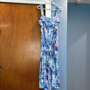 Lilly Pulitzer Blue and Pink Patterned jumpsuit